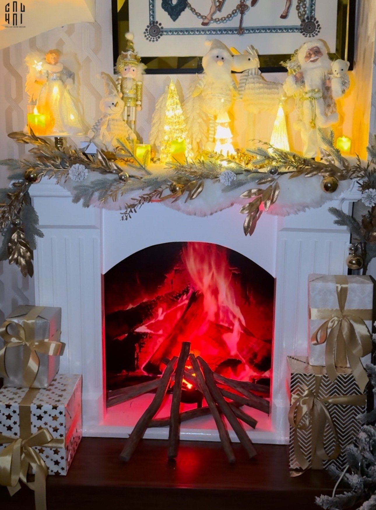 FÊTES COUTURE - SET LÒ SƯỞI CHEMINÉE IVOIRE ÉLÉGANCE - CẬU HAI HOME DECOR
