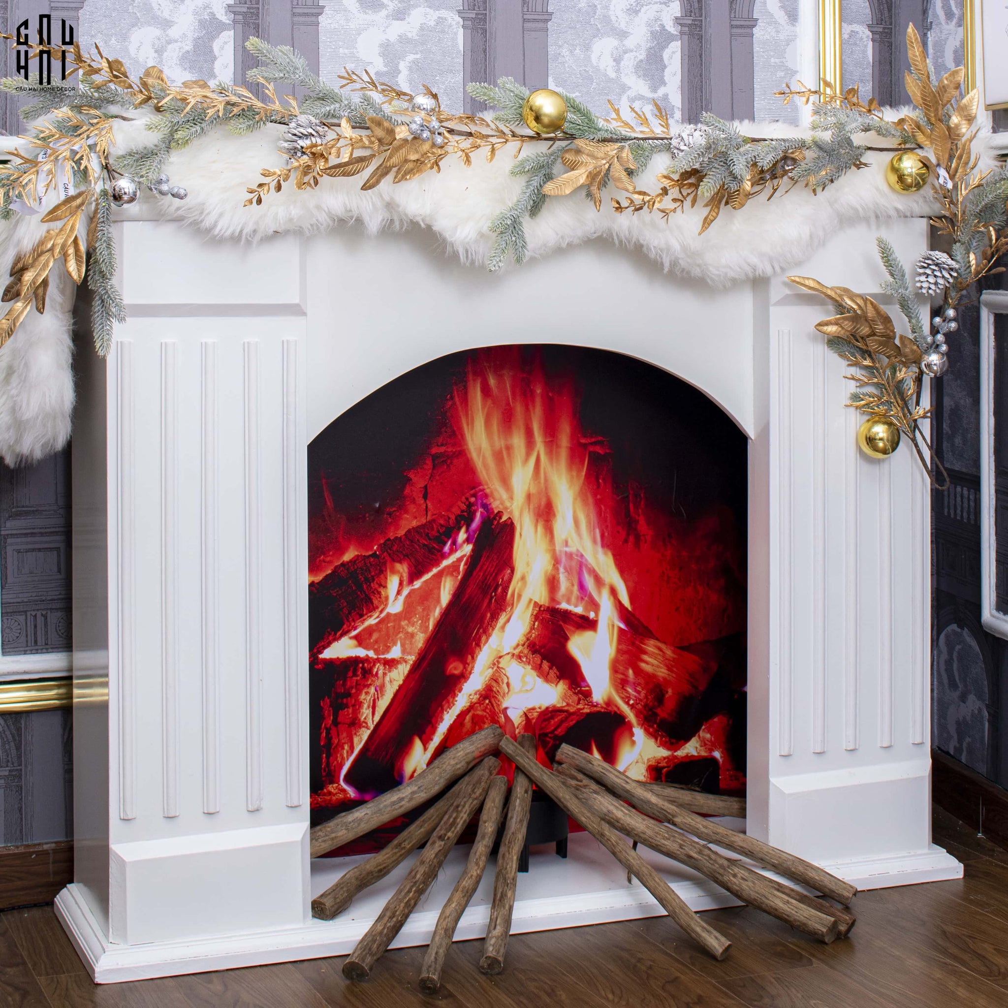 FÊTES COUTURE - SET LÒ SƯỞI CHEMINÉE IVOIRE ÉLÉGANCE - CẬU HAI HOME DECOR