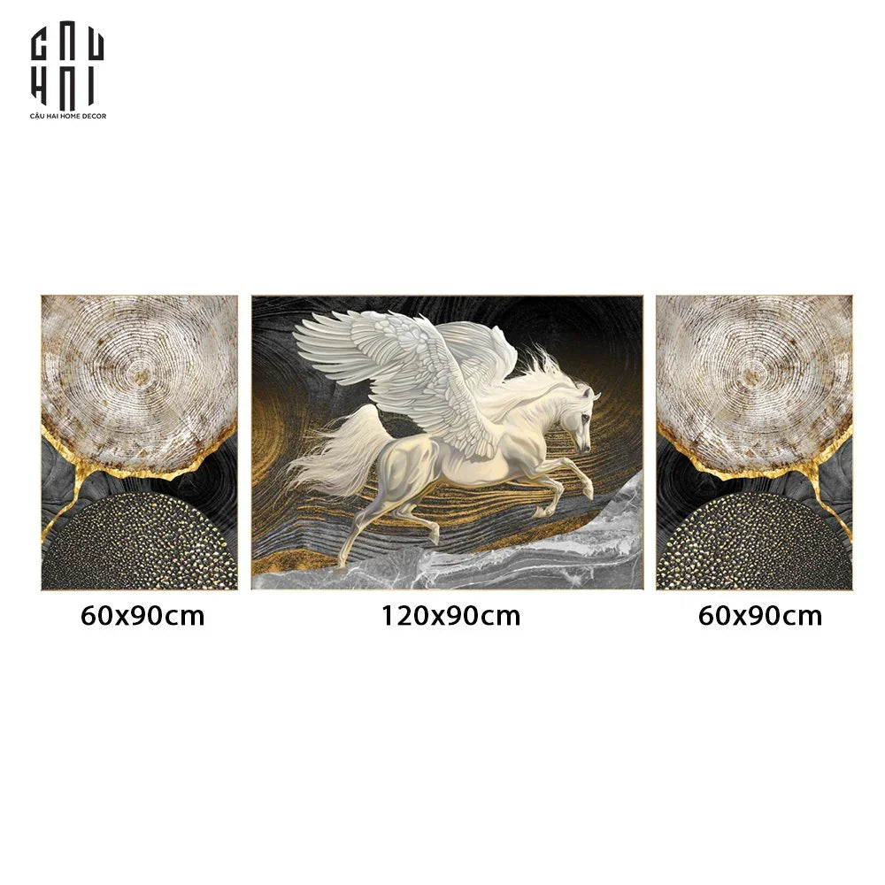 SET TRANH CANVAS CHEVAL VOLANT LUXURY - CẬU HAI HOME DECOR