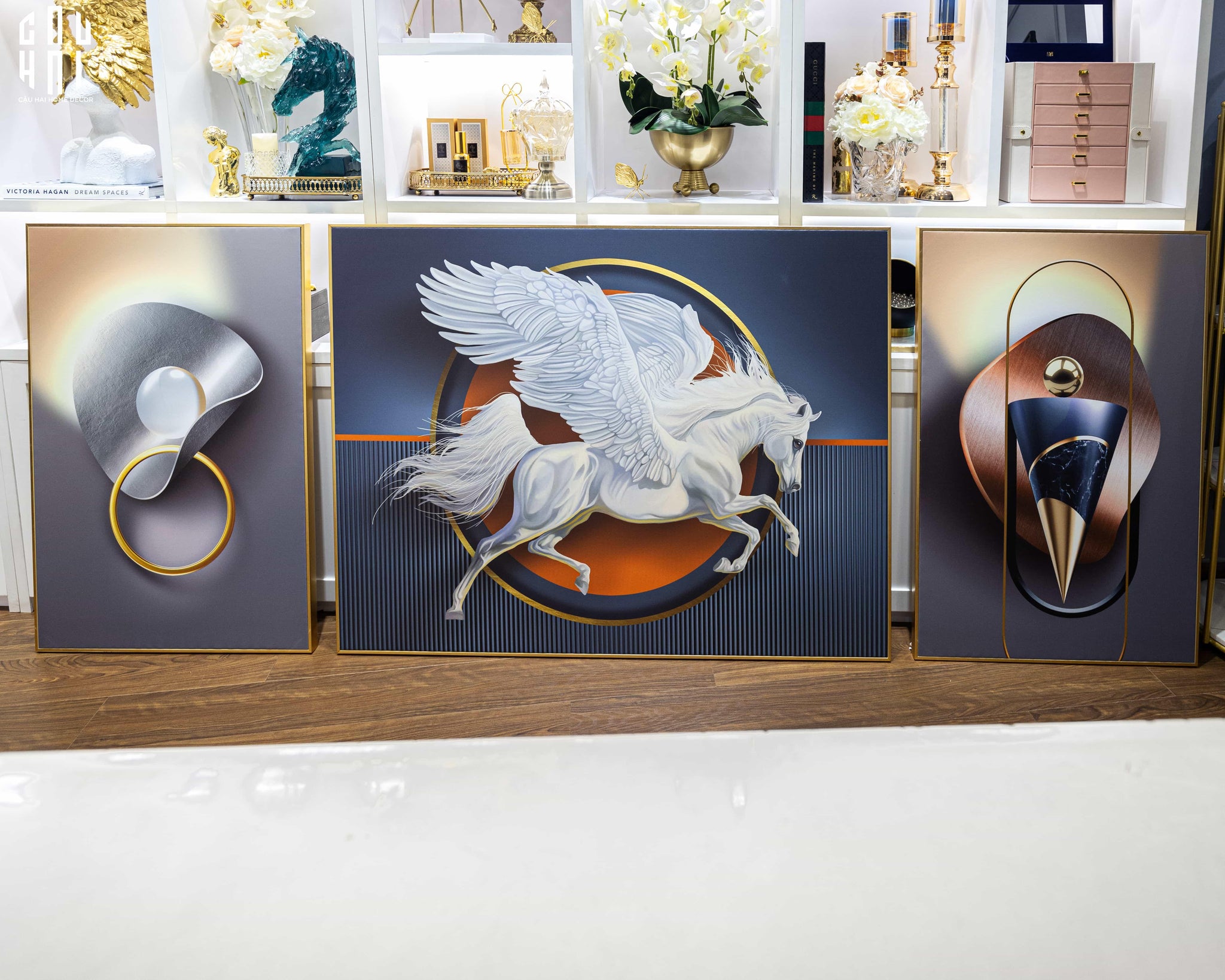 SET TRANH CANVAS ROYAL FLYING HORSE LUXURY - CẬU HAI HOME DECOR