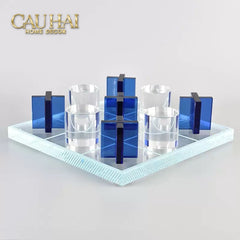 Set Tượng Bàn Cờ Pha Lê XO - Art Cristalleries Chess Board Couture Decoratives Objects 25x25-CẬU HAI HOME DECOR