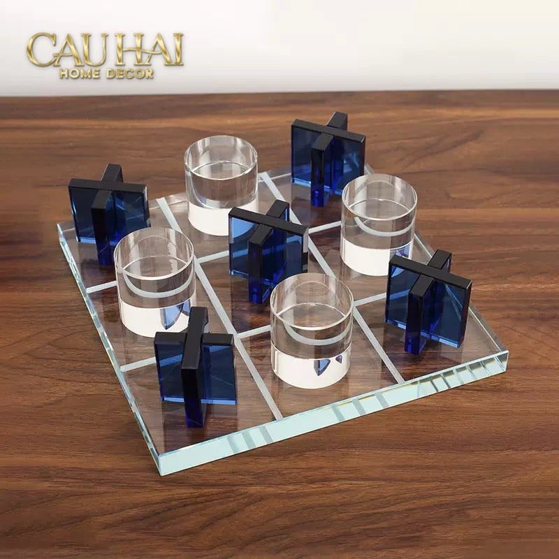 Set Tượng Bàn Cờ Pha Lê XO - Art Cristalleries Chess Board Couture Decoratives Objects 25x25-CẬU HAI HOME DECOR