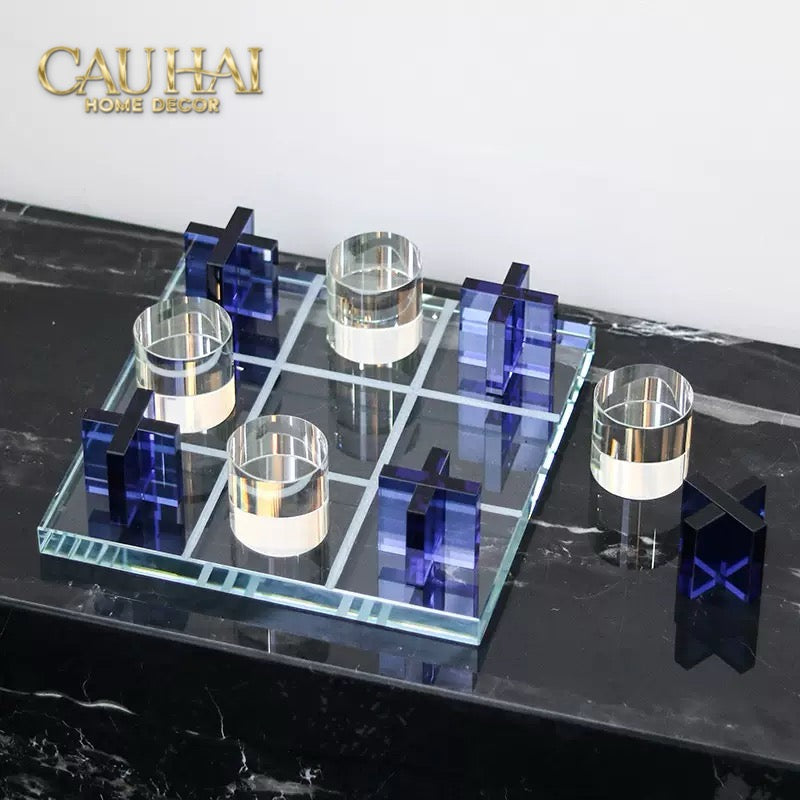 Set Tượng Bàn Cờ Pha Lê XO - Art Cristalleries Chess Board Couture Decoratives Objects 25x25-CẬU HAI HOME DECOR