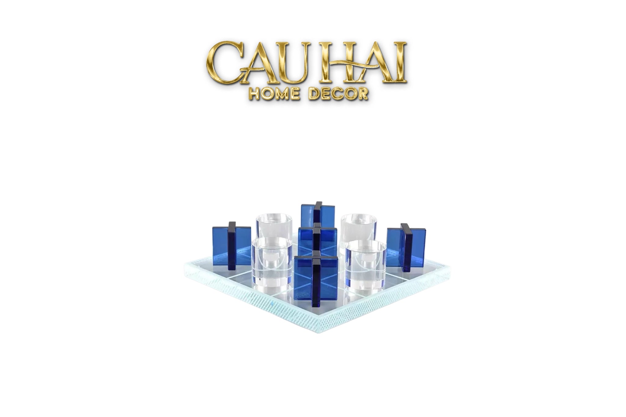 Set Tượng Bàn Cờ Pha Lê XO - Art Cristalleries Chess Board Couture Decoratives Objects 25x25-CẬU HAI HOME DECOR