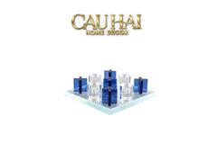 Set Tượng Bàn Cờ Pha Lê XO - Art Cristalleries Chess Board Couture Decoratives Objects 25x25-CẬU HAI HOME DECOR