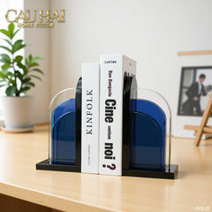 Set Tượng Chặn Sách Pha Lê Cristalleries Blue Gates Bookend 22x11x12-CẬU HAI HOME DECOR
