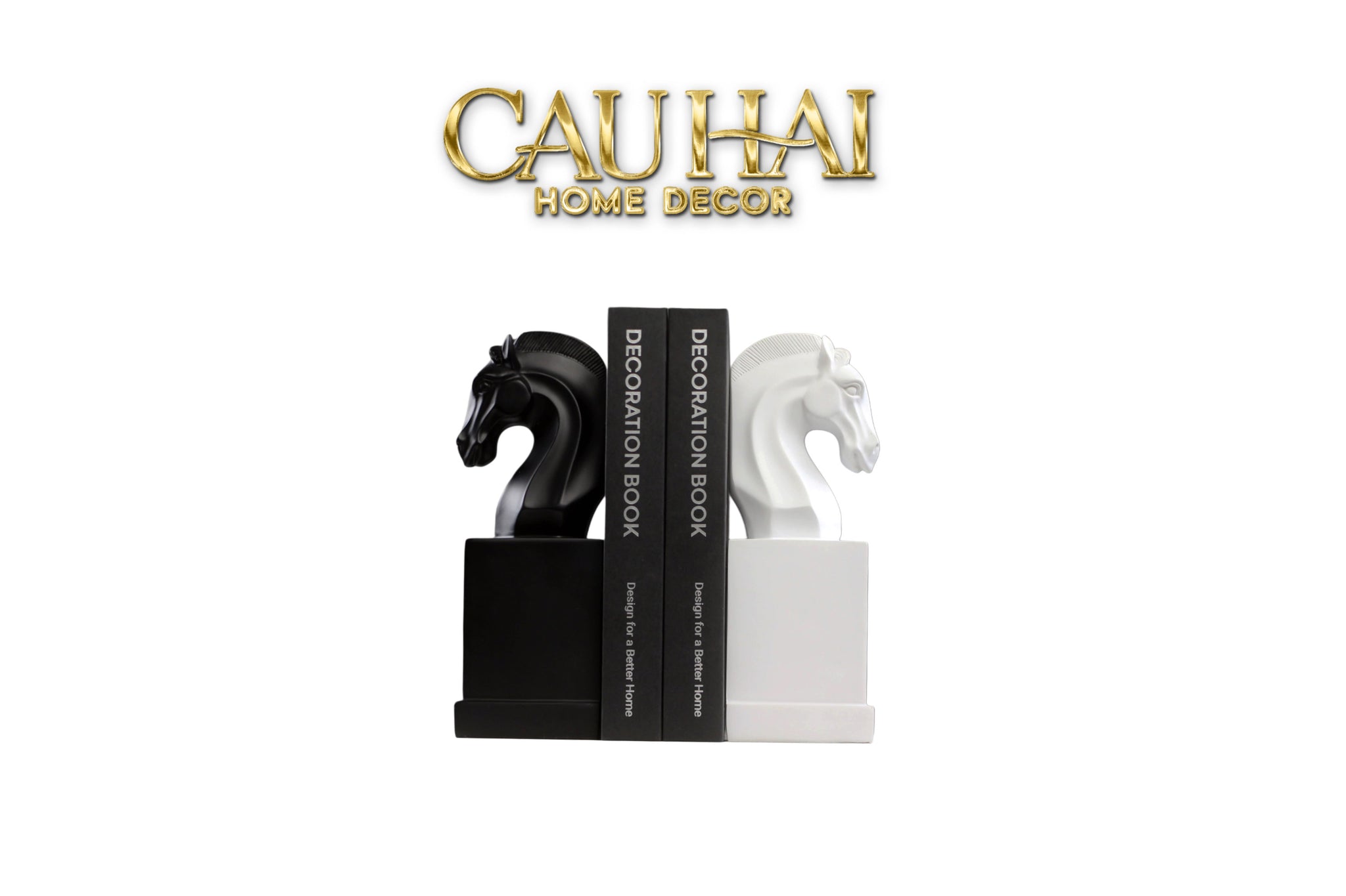 Set Tượng Chặn Sách Réflexion Cavalliere 7x9x15-CẬU HAI HOME DECOR