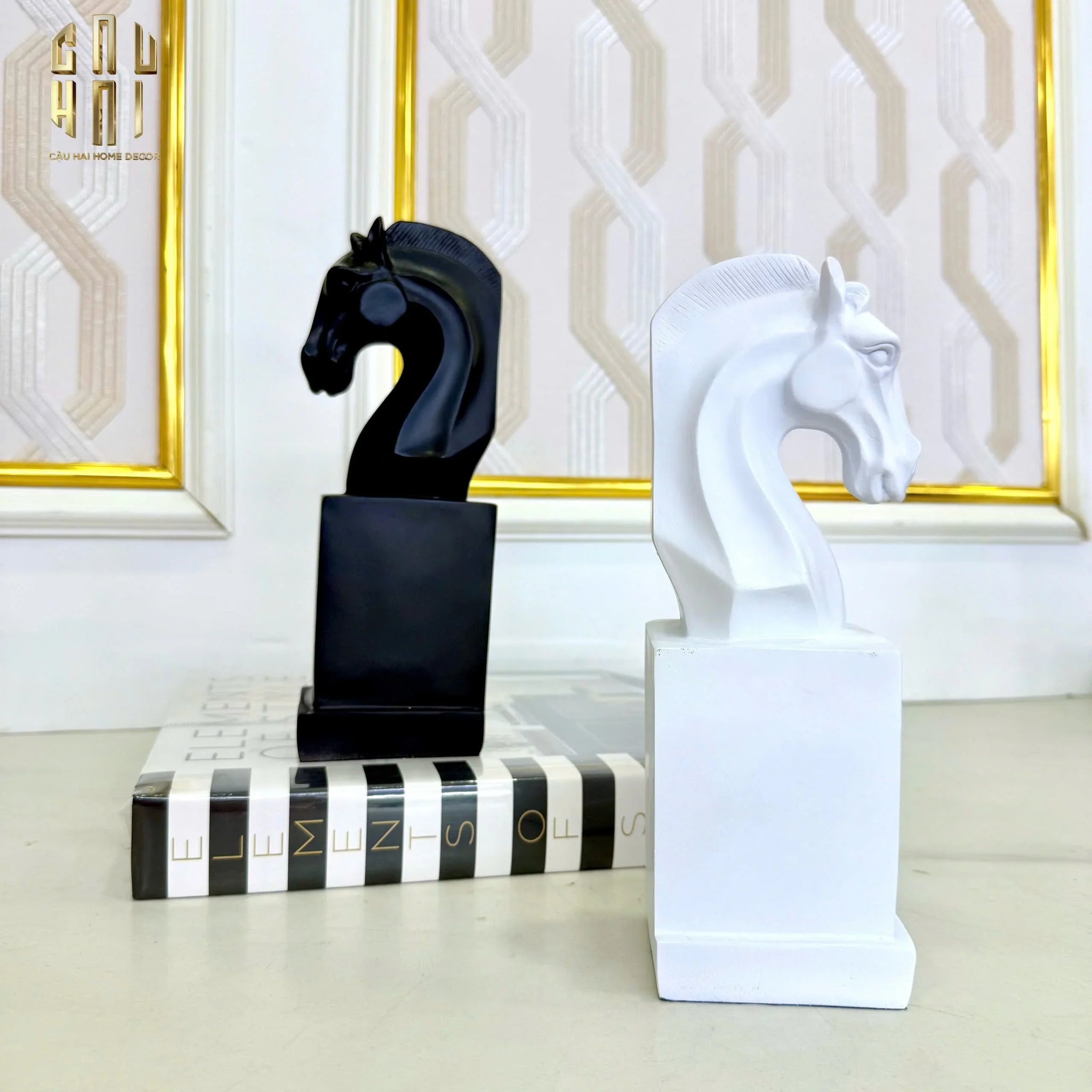SET TƯỢNG CHẶN SÁCH RÉFLEXION CAVALLIERE-CẬU HAI HOME DECOR