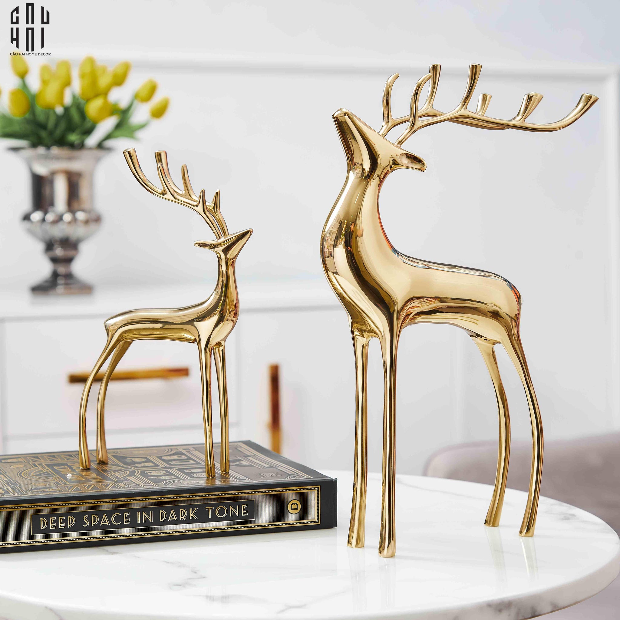 SET TƯỢNG GOLDEN ALLEY PREMIUM-CẬU HAI HOME DECOR