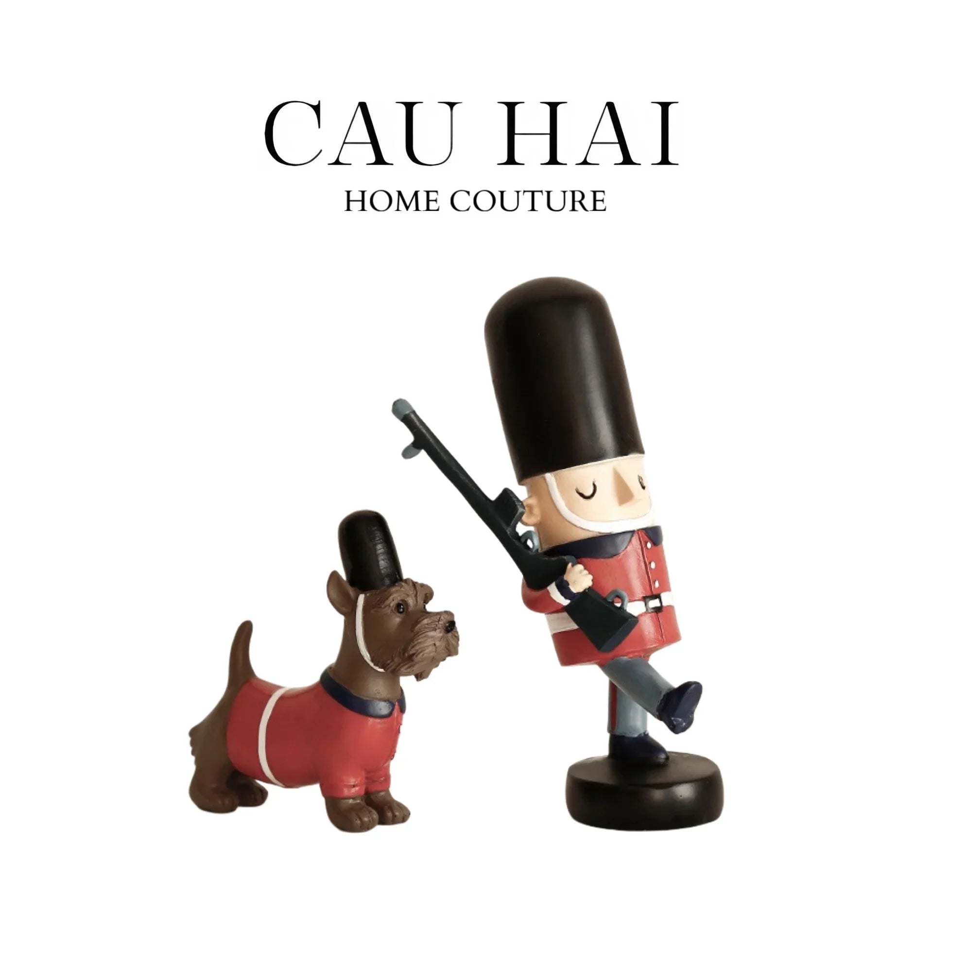 Set Tượng Lính Gác Hoàng Gia Royal Guards Puppy-CẬU HAI HOME DECOR