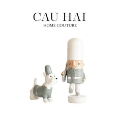 Set Tượng Lính Gác Hoàng Gia Royal Guards Puppy-CẬU HAI HOME DECOR