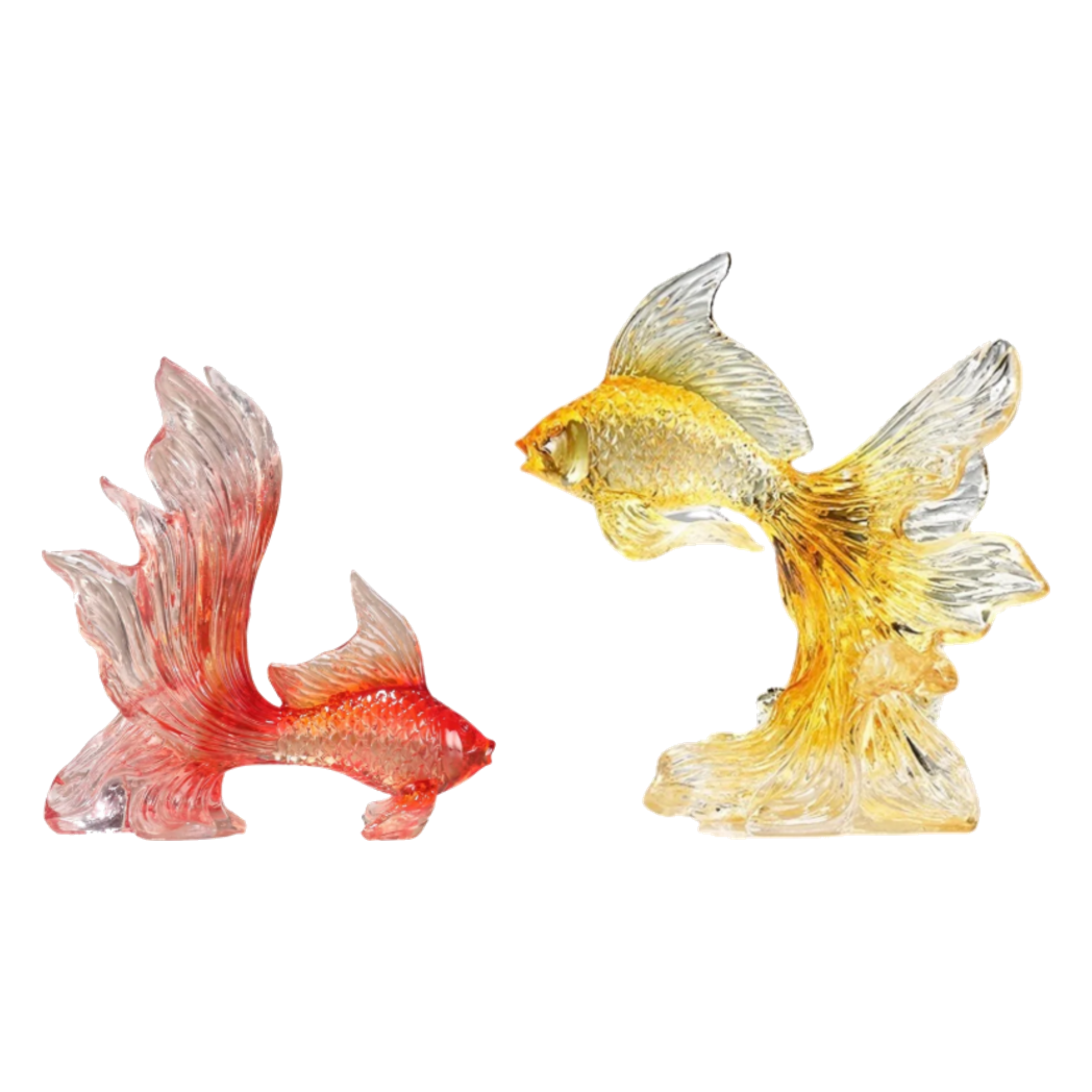 Set Tượng Resin Song Ngư Vượng Phát – Rubis Élégance-TƯỢNG TRANG TRÍ-CẬU HAI HOME DECOR-CẬU HAI HOME DECOR