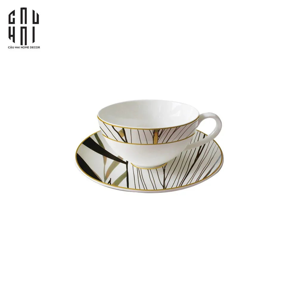 TÁCH TRÀ GOLDEN LEAF [HL] - CẬU HAI HOME DECOR