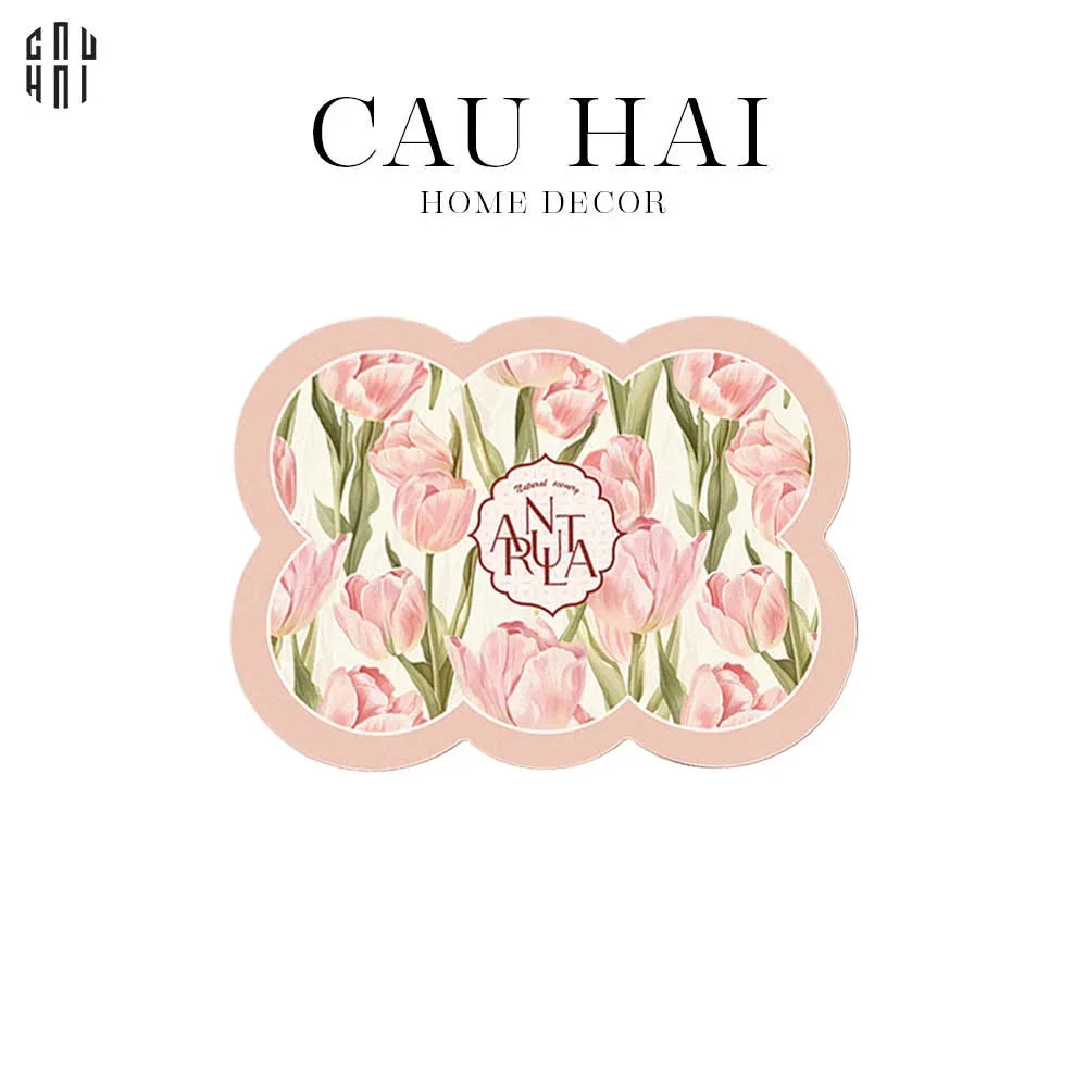 Tấm Lót Microfiber Natural Pinky 30X40-CẬU HAI HOME DECOR