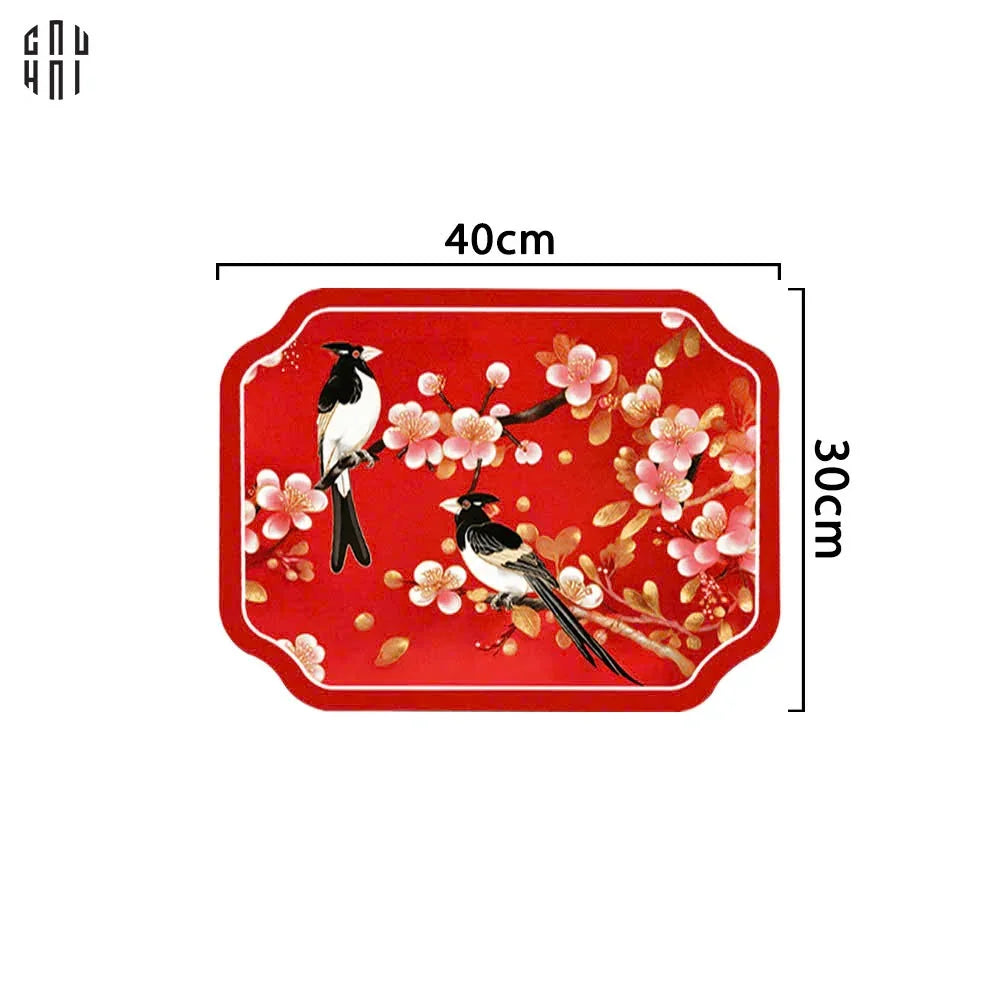 Tấm Lót Microfiber Red Blossom Spring 30X40Cm-TẤM LÓT BÀN ĂN-Đối tác tại Trung Quốc theo từng đơn đặt hàng-CẬU HAI HOME DECOR