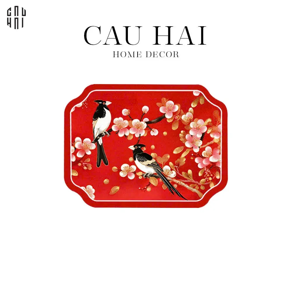 Tấm Lót Microfiber Red Blossom Spring 30X40Cm-TẤM LÓT BÀN ĂN-Đối tác tại Trung Quốc theo từng đơn đặt hàng-CẬU HAI HOME DECOR