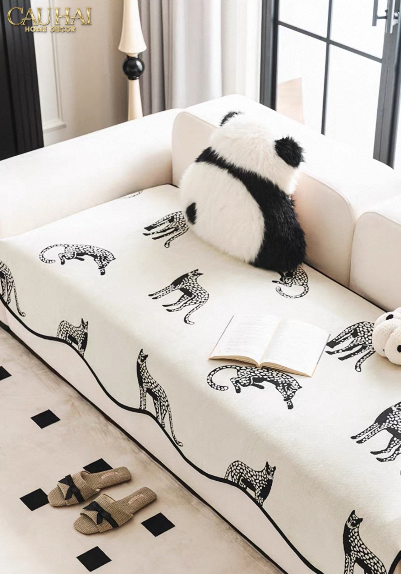 TẤM PHỦ SOFA - 90X210 - PANTHER SQUAD - CẬU HAI HOME DECOR