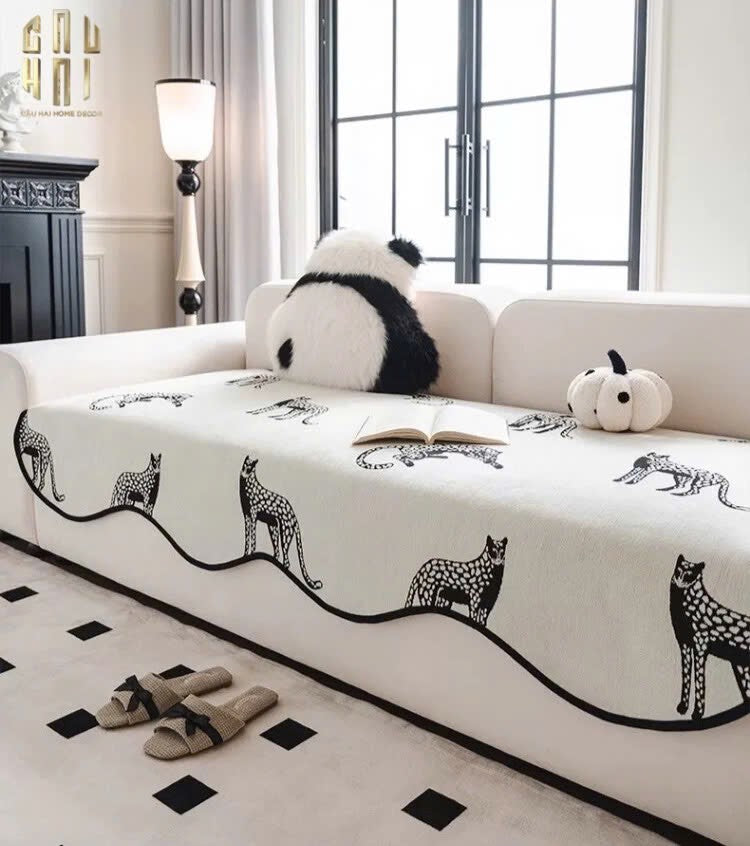 TẤM PHỦ SOFA - 90X210 - PANTHER SQUAD - CẬU HAI HOME DECOR