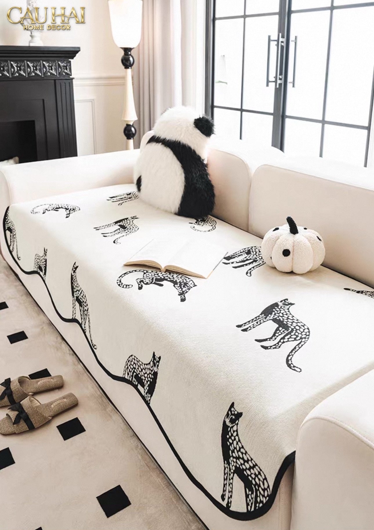 TẤM PHỦ SOFA - 90X210 - PANTHER SQUAD - CẬU HAI HOME DECOR