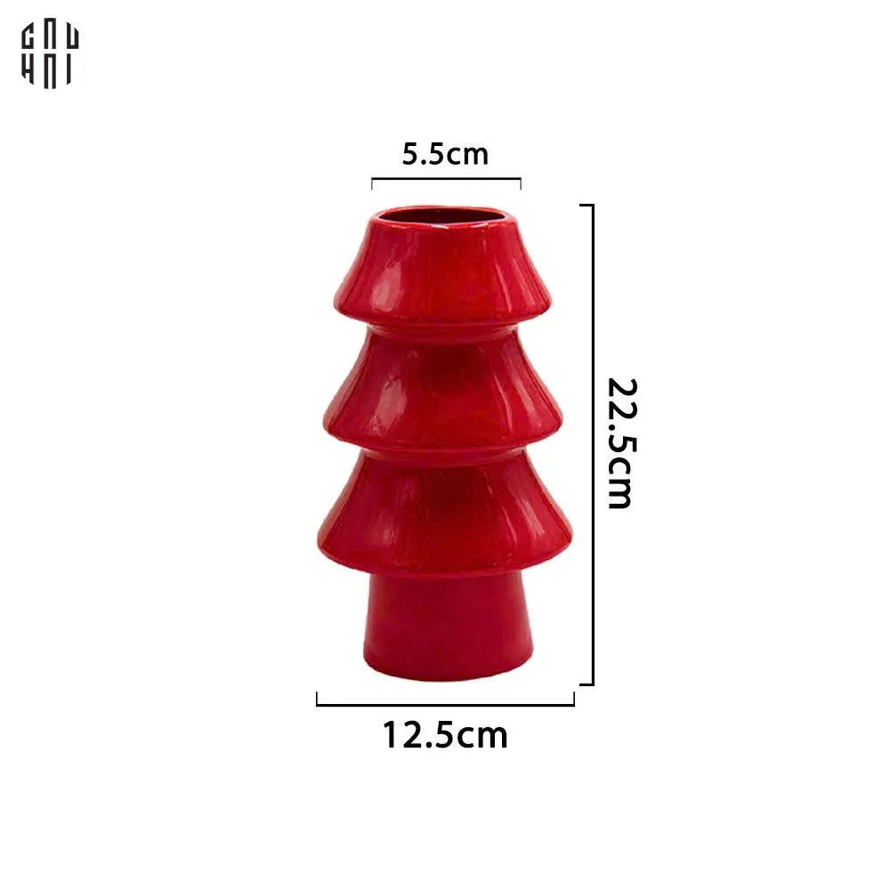 Tết Couture - Bình Hoa Christmas Mistletoe Pine Tree Vase Up-BÌNH HOA-Đối tác tại Trung Quốc theo từng đơn đặt hàng-CẬU HAI HOME DECOR