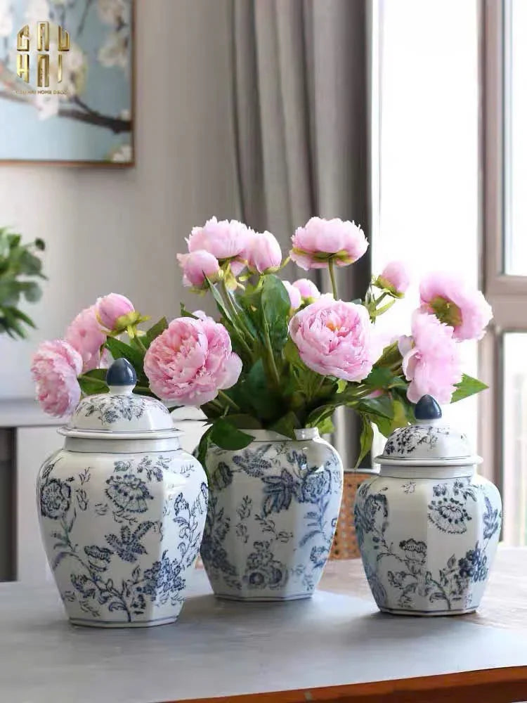 "Tết" Couture - Bình Hoa Sứ Tráng Men Indochine Flora 11.5x29.5-BÌNH HOA-Đối tác tại Trung Quốc theo từng đơn đặt hàng-CẬU HAI HOME DECOR