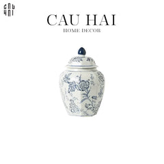 "Tết" Couture - Bình Hoa Sứ Tráng Men Indochine Flora-CẬU HAI HOME DECOR