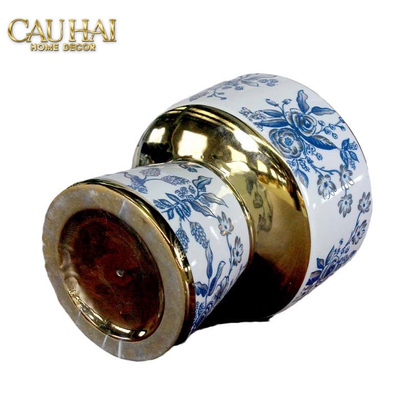 Tết Couture - Bộ Bình Hoa Indochine Thanh Hoa Cát Lợi Tường Hoà Indigo Porcelain Vases - CẬU HAI HOME DECOR