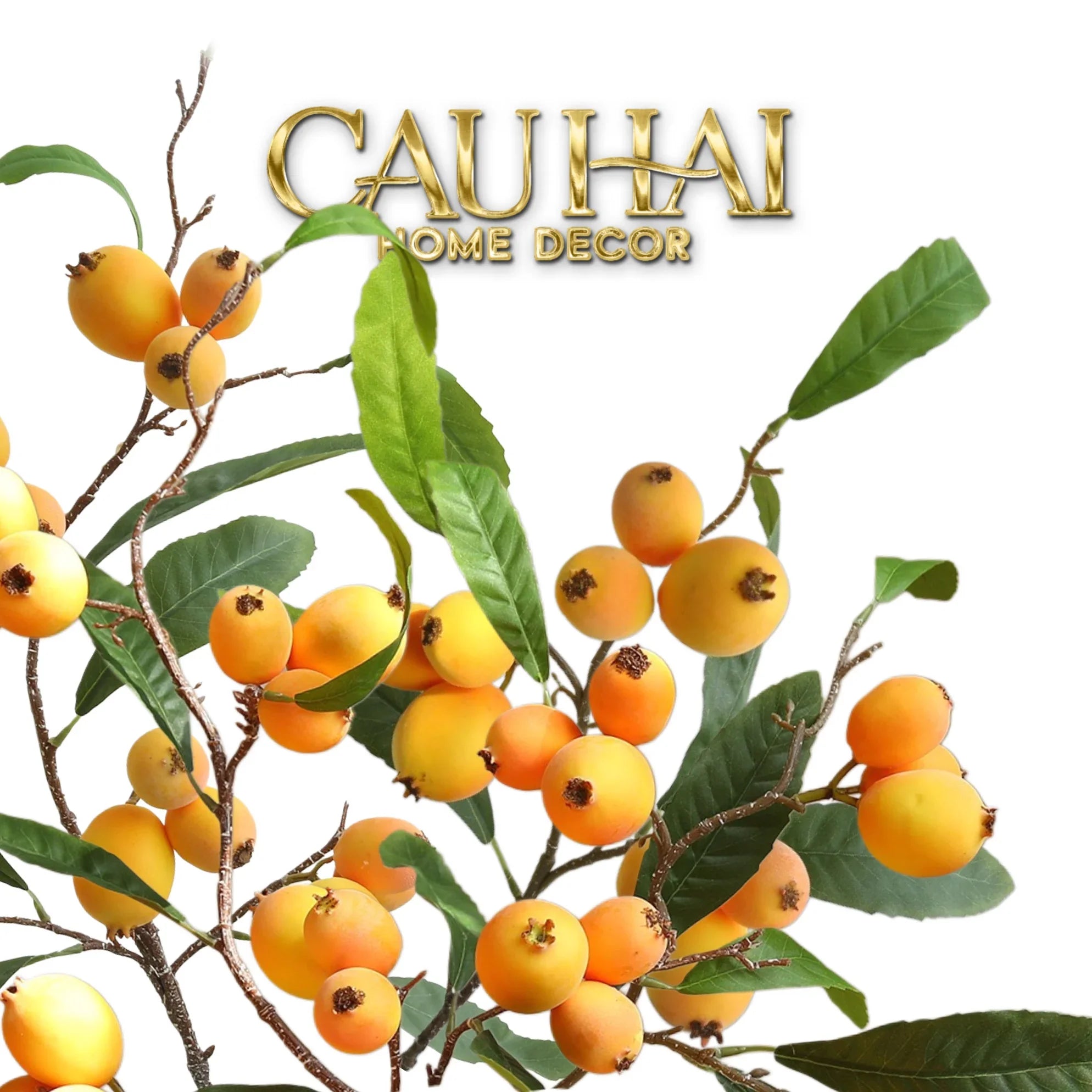 Tết Couture - Cành Hồng Bì 105CM-CẬU HAI HOME DECOR