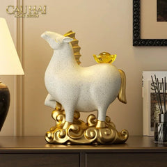 Tết Couture - Gift Set Tượng Ngựa Bạch Mã Kim Nguyên Bảo 2026-CẬU HAI HOME DECOR