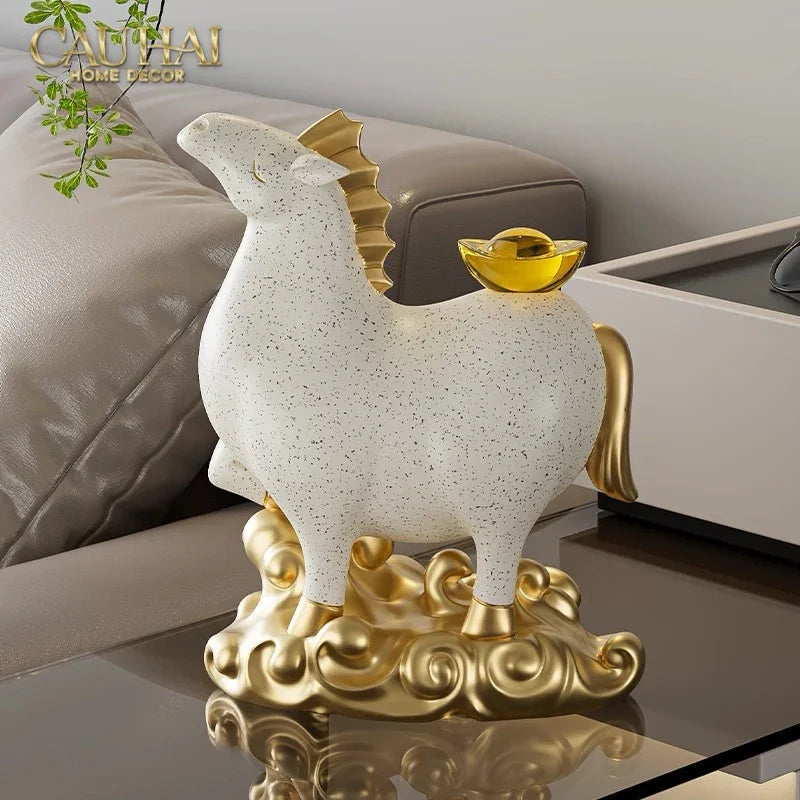 Tết Couture - Gift Set Tượng Ngựa Bạch Mã Kim Nguyên Bảo 2026-CẬU HAI HOME DECOR
