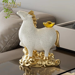 Tết Couture - Gift Set Tượng Ngựa Bạch Mã Kim Nguyên Bảo 2026-CẬU HAI HOME DECOR