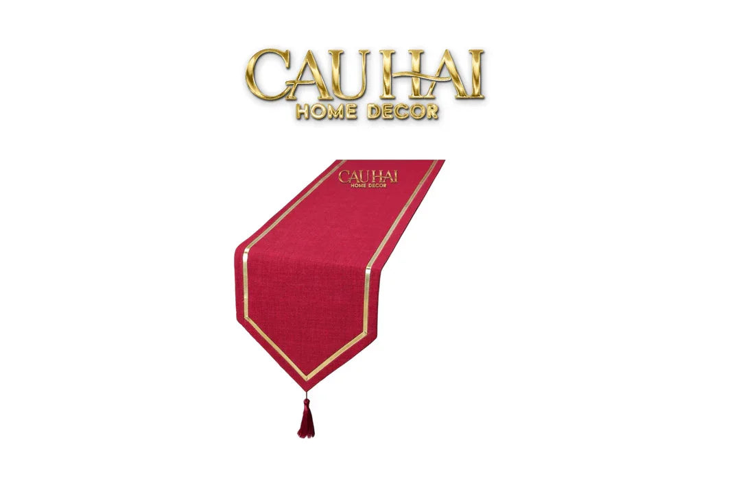 Tết Couture – Khăn Trải Bàn Hỷ Ngọc Phú Quý Table Runner 33x400-CẬU HAI HOME DECOR