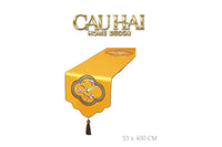 Tết Couture – Khăn Trải Bàn Kim Tú Hoa Khai | Table Runner 33x400-CẬU HAI HOME DECOR