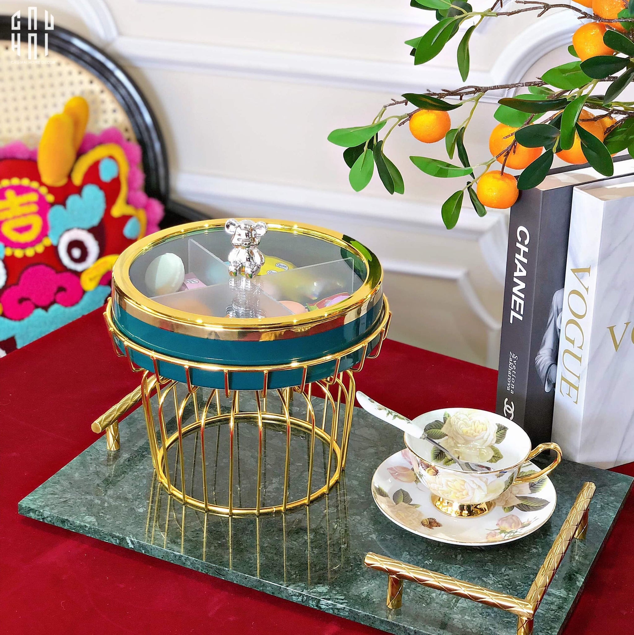 Tết Couture - Khay Bánh Mứt Crystal Jade Premium - CẬU HAI HOME DECOR