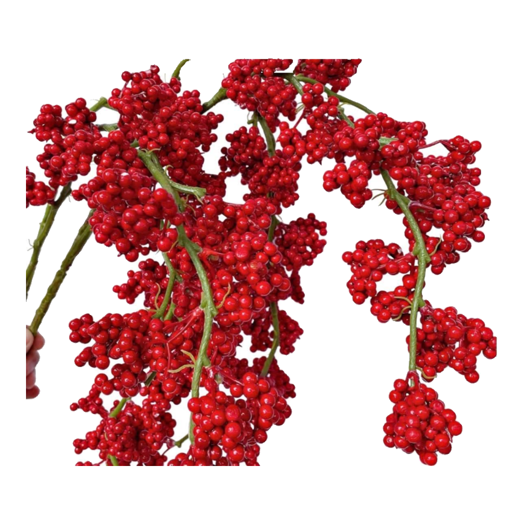 Tết Couture - Set 2 Cành Đào Đông Petite Grappe Rouge D’Hiver