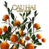 Tết Couture - Set 2 Cành Quả Quýt Tangerines Ember/Amber-Hoa Lụa-CẬU HAI HOME DECOR-Amber-CẬU HAI HOME DECOR