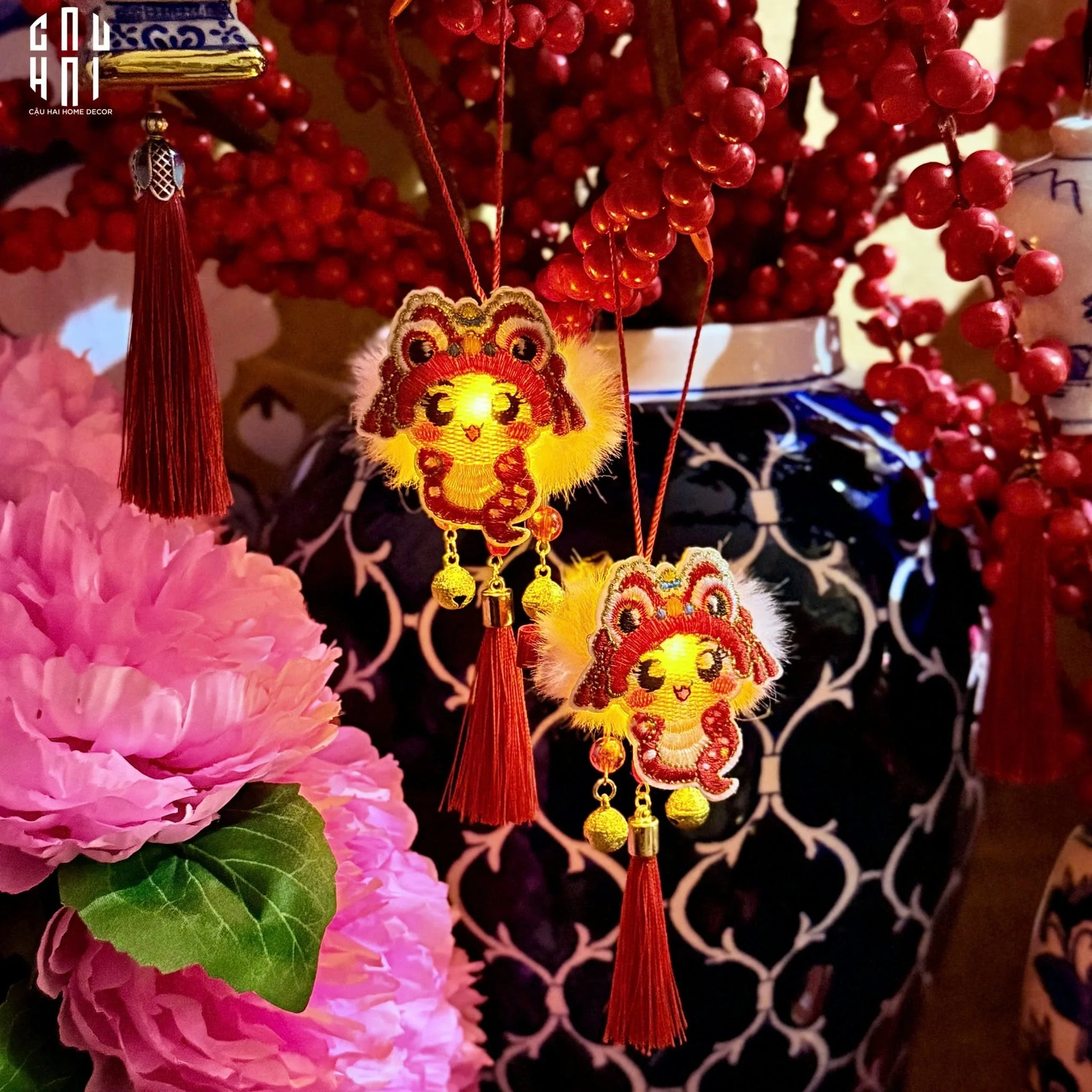 Tết Couture - Set 2 Dây Treo Ất Tỵ Thịnh Vượng-CẬU HAI HOME DECOR