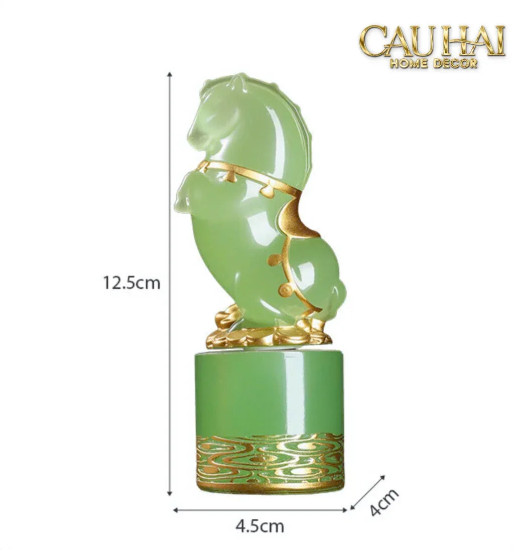 Tết Couture - Set 2 Tượng Lục Bảo Kim Mã 12.5cm Gift Box-CẬU HAI HOME DECOR