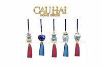 Tết Couture - Set 5 Dây Treo Indochine Indigo Porcelain Charm-CẬU HAI HOME DECOR