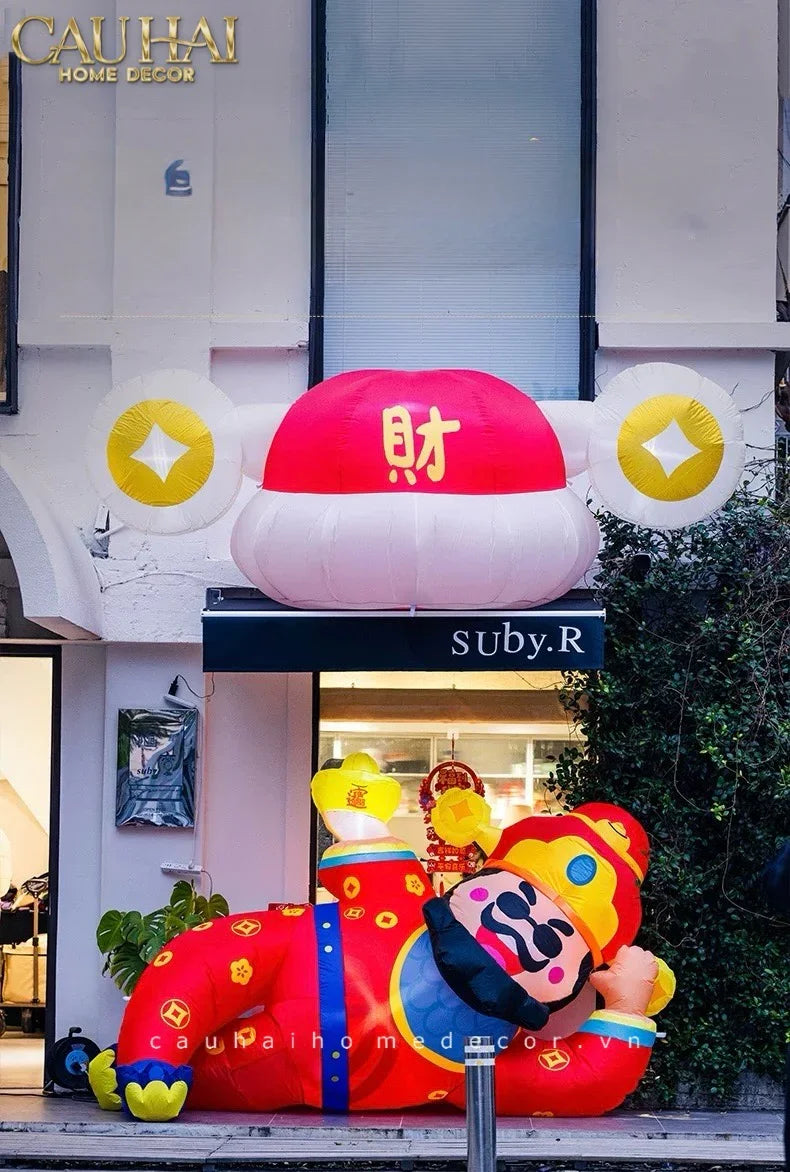 Tết Couture - Thần Tài Bơm Hơi Inflatable God of Wealth D300-CẬU HAI HOME DECOR