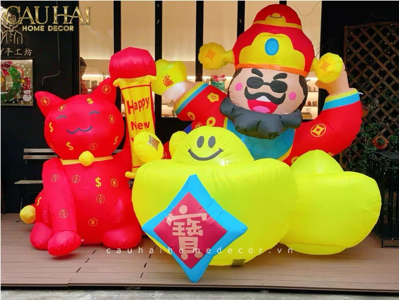 Tết Couture - Thần Tài Bơm Hơi Inflatable God of Wealth D300-CẬU HAI HOME DECOR