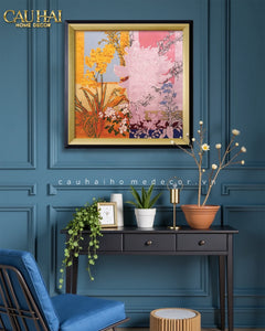 Tết Couture - Tranh Canvas Uv Gen5 Flora De Fortune Jardin Radiance 108x108-CẬU HAI HOME DECOR
