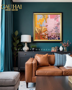 Tết Couture - Tranh Canvas Uv Gen5 Flora De Fortune Jardin Radiance 108x108-CẬU HAI HOME DECOR