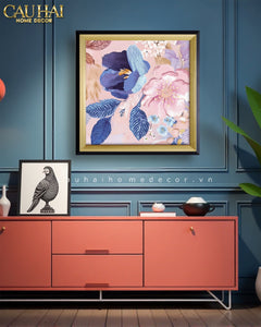Tết Couture - Tranh Canvas Uv Gen5 Flora De Fortune Serene Elegance 108x108-CẬU HAI HOME DECOR