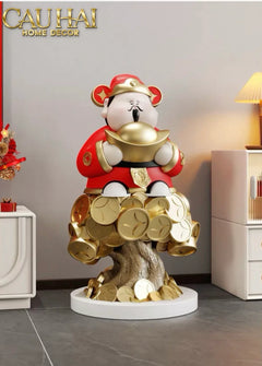 Tết Couture - Tượng Đại Thần Tài Kim Nguyên Bảo H76-CẬU HAI HOME DECOR