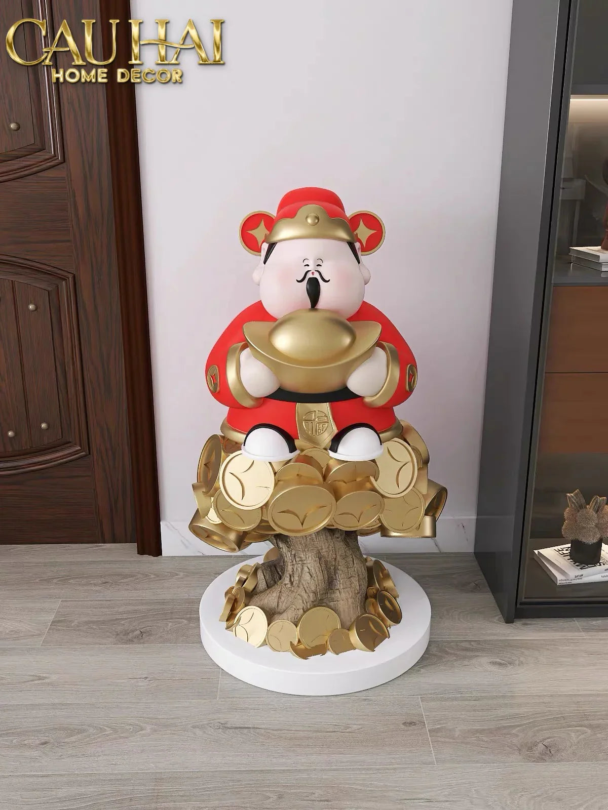 Tết Couture - Tượng Đại Thần Tài Kim Nguyên Bảo H76-CẬU HAI HOME DECOR