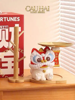 Tết Couture - Tượng Kim Lân Phúc Mãn Đường Guardian Lion Key Figurines-CẬU HAI HOME DECOR