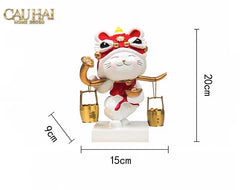 Tết Couture - Tượng Mèo May Mắn Kim Lân Vượng Tài-CẬU HAI HOME DECOR