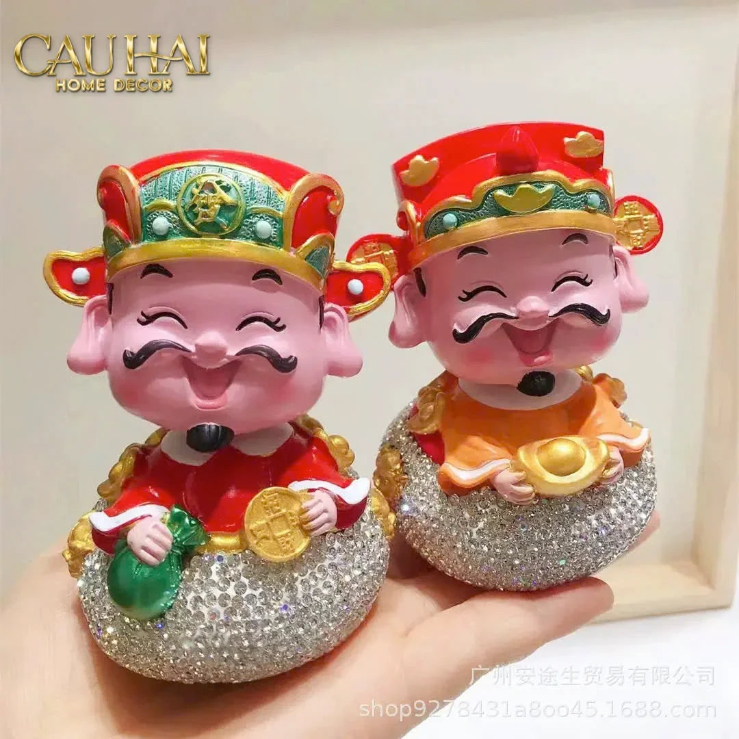Tết Couture - Tượng Thần Tài Diamond Bling Bling Nguyên Bảo - Phúc Lộc-CẬU HAI HOME DECOR