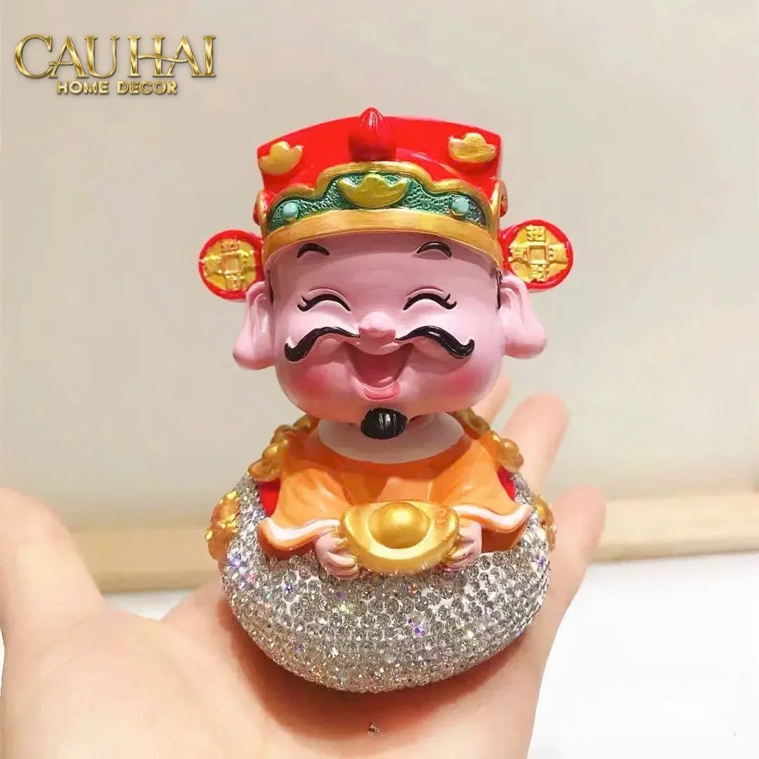 Tết Couture - Tượng Thần Tài Diamond Bling Bling Nguyên Bảo - Phúc Lộc-CẬU HAI HOME DECOR